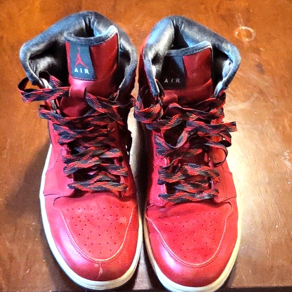 Jordan Red and Black Athletic Shoes